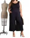 Acting Pro Sleeveless Wide Leg Jumpsuit - Plus In Black In Multi