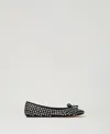 Actitude By Twinset Ballerines Avec Strass All-over In Black