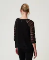Actitude By Twinset Blouse Avec Manches En Dentelle Macramé