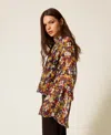 Actitude By Twinset Blouse En Crépon Recyclé Avec Imprimé In Multi