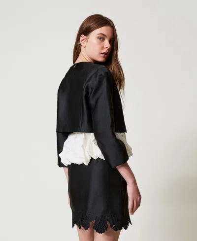 Actitude By Twinset Blouson En Sergé Avec Broderie Anglaise