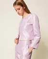 Actitude By Twinset Blouson En Shantung In Pink