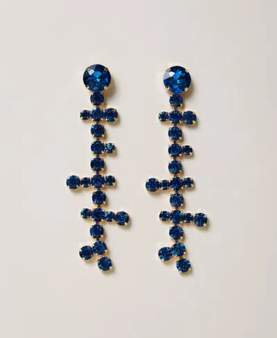 Actitude By Twinset Boucles D'oreilles Pendantes Avec Strass