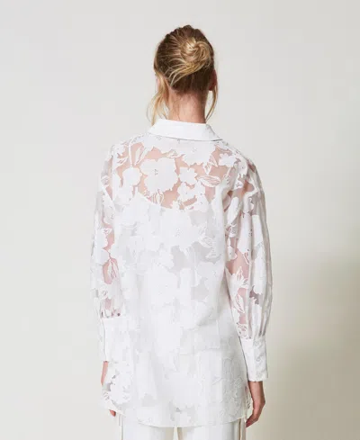 Actitude By Twinset Chemise En Organza Fil Coupé