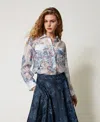 Actitude By Twinset Chemise Myfo En Organza À Fleurs In Multi