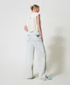 Actitude By Twinset Jean Barrel Super Bleach In Blue