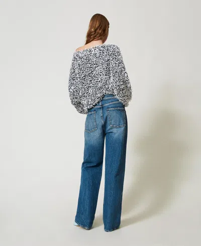 Actitude By Twinset Jean Droit Avec Cinq Poches In Blue