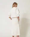 Actitude By Twinset Jupe En Bull Avec Coton Bio In White