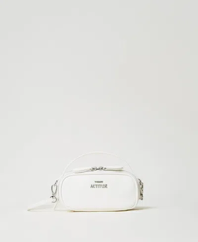 Actitude By Twinset Mini Sac À Bandoulière Avec Logo In White