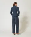 Actitude By Twinset Pantalon Ample Avec Pinces In Blue