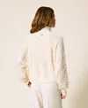 Actitude By Twinset Pull Col Montant Avec Franges In Neutral