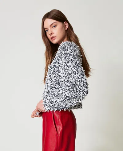 Actitude By Twinset Pull En Fil Bouclé In Gray