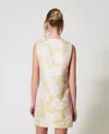 Actitude By Twinset Robe Courte Jacquard Avec Broderie Réalisée À La Main In Yellow