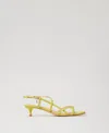Actitude By Twinset Sandales Avec Brides Et Logo In Green