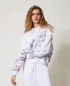Actitude By Twinset Sweat-shirt Myfo Avec Imprimé Floral In White