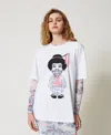 Actitude By Twinset T-shirt Myfo Oversize In White