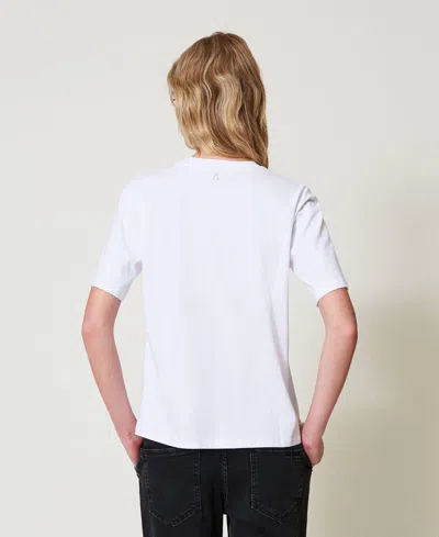 Actitude By Twinset T-shirt Regular Avec Imprimé In White