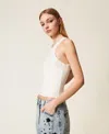 Actitude By Twinset Top Ajusté En Maille In White