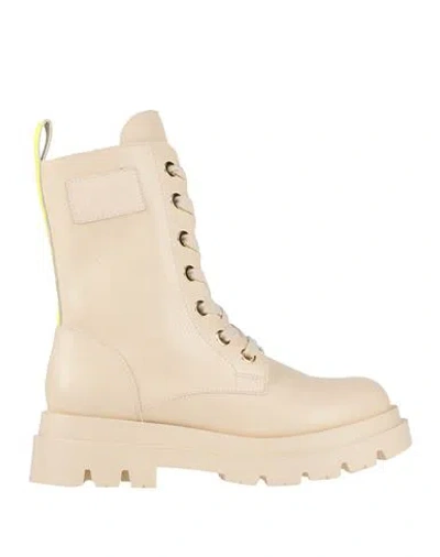 Actitude By Twinset Woman Ankle Boots Beige Size 8 Synthetic Fibers