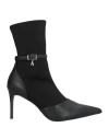 Actitude By Twinset Woman Ankle Boots Black Size 6 Textile Fibers, Synthetisches Material In Black