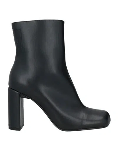 Actitude By Twinset Woman Ankle Boots Black Size 7 Leather