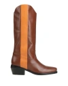 Actitude By Twinset Woman Boot Brown Size 7 Leather