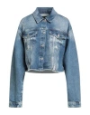 Actitude By Twinset Woman Denim Outerwear Blue Size L Cotton, Elastane In Blue