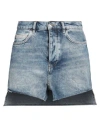 Actitude By Twinset Woman Denim Shorts Blue Size 26 Cotton In Blue