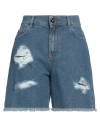 Actitude By Twinset Woman Denim Shorts Blue Size 30 Cotton In Blue