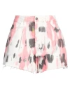 Actitude By Twinset Woman Denim Shorts Pink Size 26 Cotton, Elastane In Pink