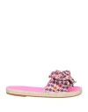 Actitude By Twinset Woman Espadrilles Purple Size 11 Textile Fibers