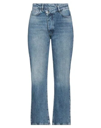 Actitude By Twinset Woman Denim Pants Blue Size 26 Cotton