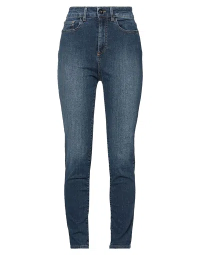 ACTITUDE BY TWINSET ACTITUDE BY TWINSET WOMAN JEANS BLUE SIZE 29 COTTON, ELASTOMULTIESTER, ELASTANE