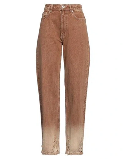 Actitude By Twinset Woman Jeans Brown Size 26 Cotton