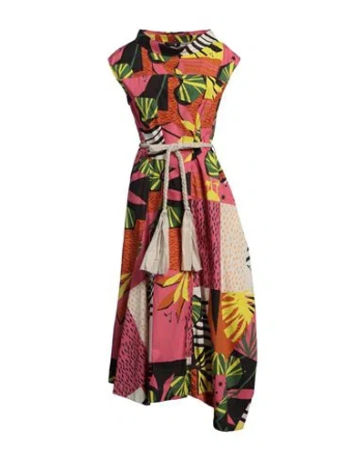 Actitude By Twinset Woman Midi Dress Green Size L Cotton