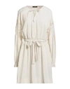 Actitude By Twinset Woman Mini Dress Beige Size Xl Polyester, Polyamide In Neutral