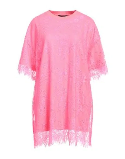 Actitude By Twinset Woman Mini Dress Fuchsia Size Xs Polyester, Cotton In Pink