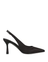 Actitude By Twinset Woman Pumps Black Size 7 Textile Fibers