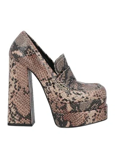 Actitude By Twinset Woman Pumps Taupe Size 7 Textile Fibers In Grey