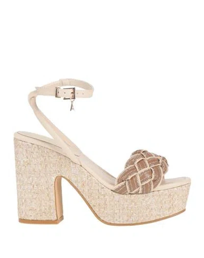 Actitude By Twinset Woman Sandals Light Brown Size 7 Synthetisches Material In Multi