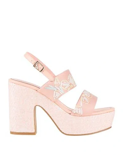 Actitude By Twinset Woman Sandals Pink Size 7 Textile Fibers