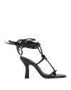 Actitude By Twinset Woman Thong Sandal Black Size 7 Textile Fibers In Black