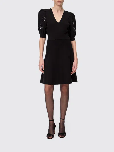 Actitude Twinset Dress Woman Color Black In Animal Print