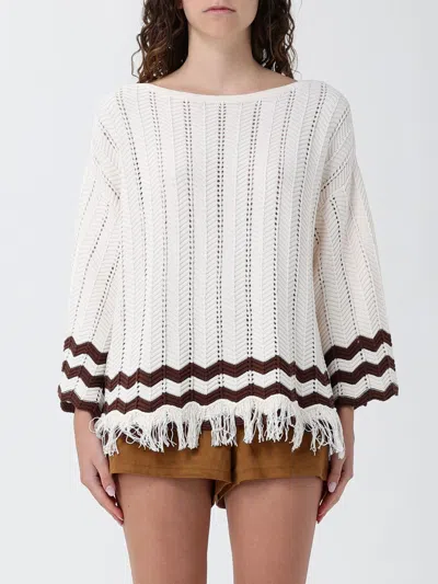 Actitude Twinset Georgette Top In White