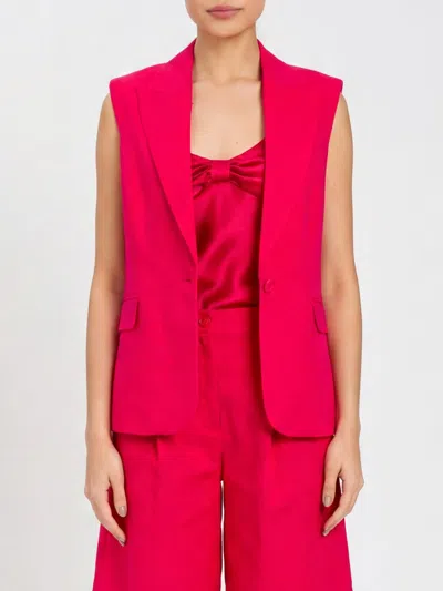 Actitude Twinset Jacket Woman In Burgundy