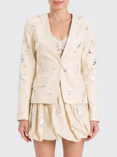 Actitude Twinset Cotton Blazer With Sequins In Animal Print