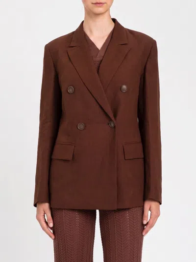 Actitude Twinset Jacket Woman In Burgundy