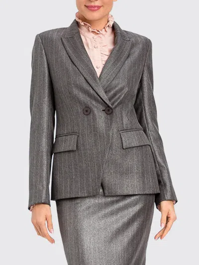 Actitude Twinset Jacket Woman Color Charcoal In Gray