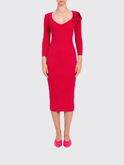 Actitude Twinset Jersey Midi Dress In Red