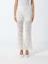 Actitude Twinset レースクロップドパンツ In White